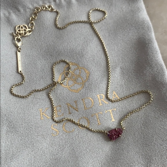 Kendra Scott Jewelry - Kendra Scott Drusy Purple Gold Necklace